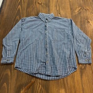 AMERICAN BLUE‎ Plaid Button Down Shirt Mens XL Long Sleeve Cotton Casual